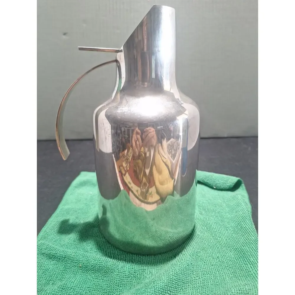 Lino Sabattini Oglala Thermal Carafe Pitcher Silver Plate Italy MCM Modernist